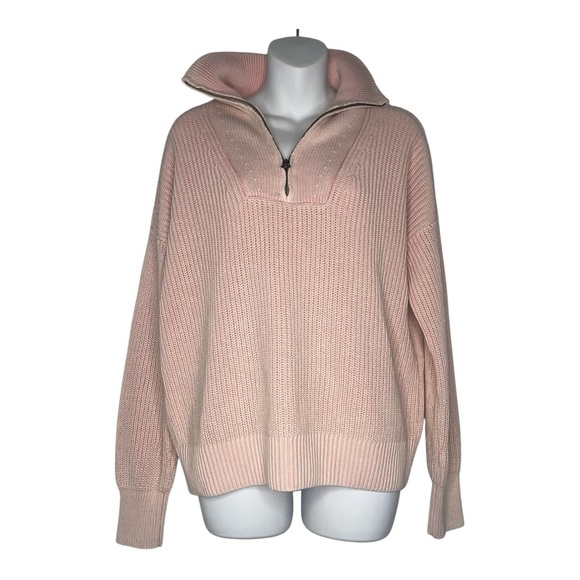Faherty Women's Pink Half-Zip Sweater - Picture 2 of 7